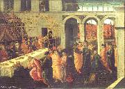 JACOPO del SELLAIO The Banquet of Ahasuerus wg oil painting reproduction